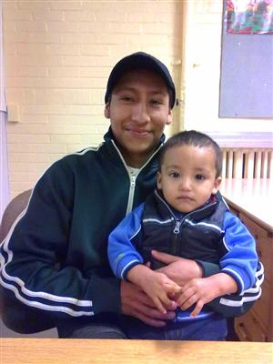 Teen Father and Child 